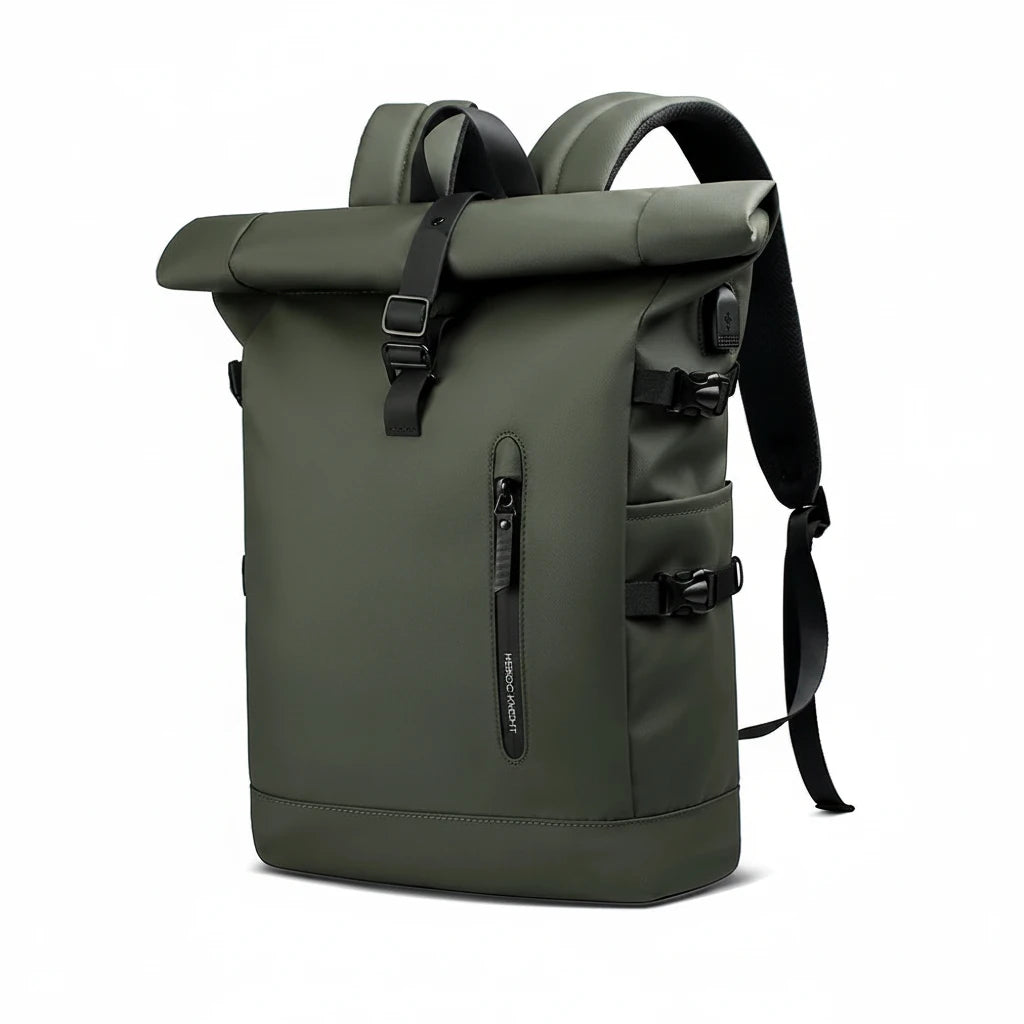 Sunlux Collective Roll-Top Backpack – Sleek Waterproof Laptop Carry for Modern Living