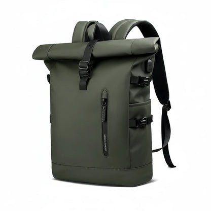 Sunlux Collective Roll-Top Backpack – Sleek Waterproof Laptop Carry for Modern Living