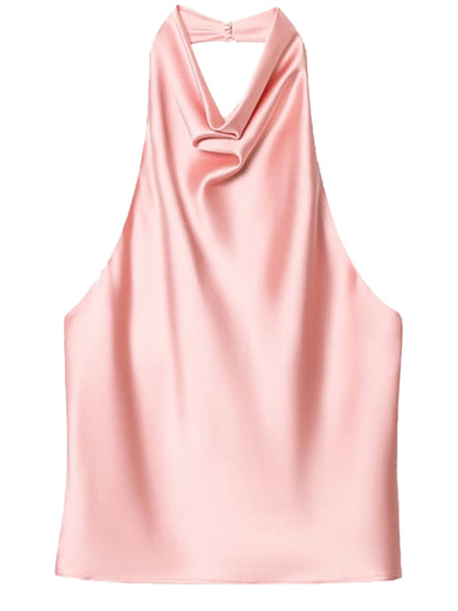 The Satin Halter Vest