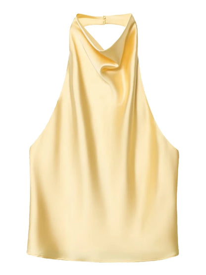 The Satin Halter Vest