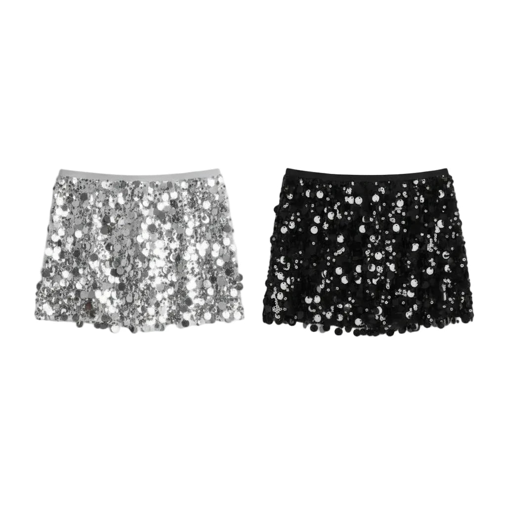 Sequin High-Waist Mini Skirt