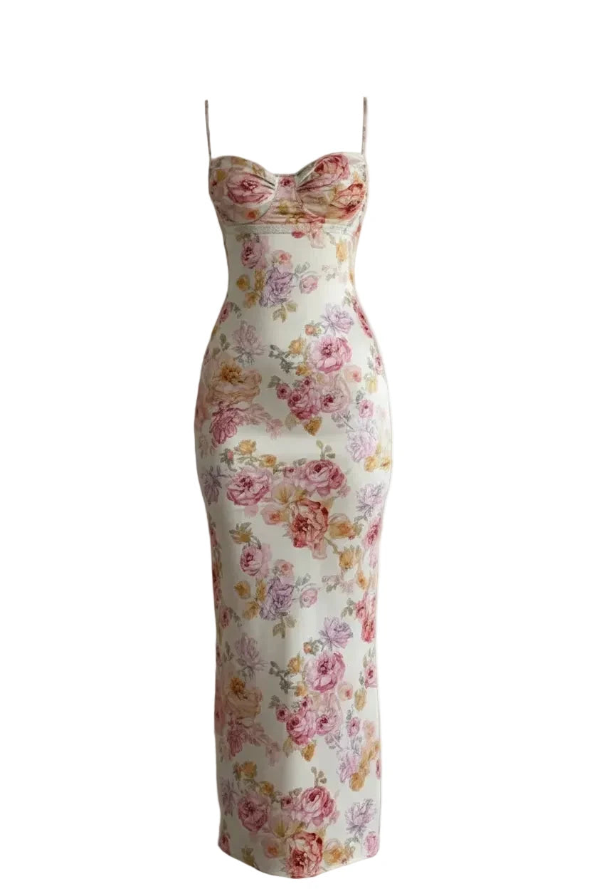 Sunlit Bloom Floral Maxi Dress