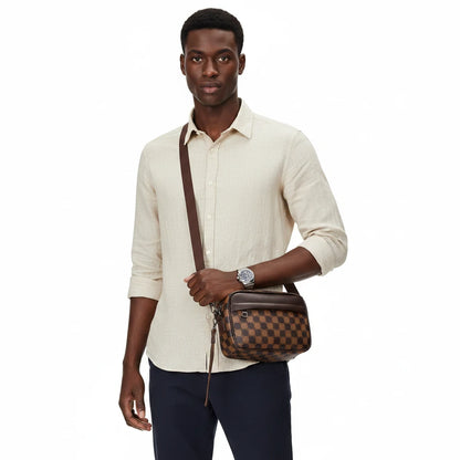 Men’s Business Crossbody Bag-Sleek Leather Satchel