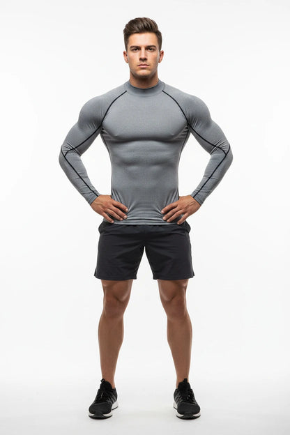 Men's Long Sleeve Compression Tee – Quick-Dry Performance Fit