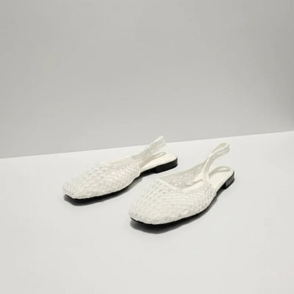 Woven Square Toe Sandals