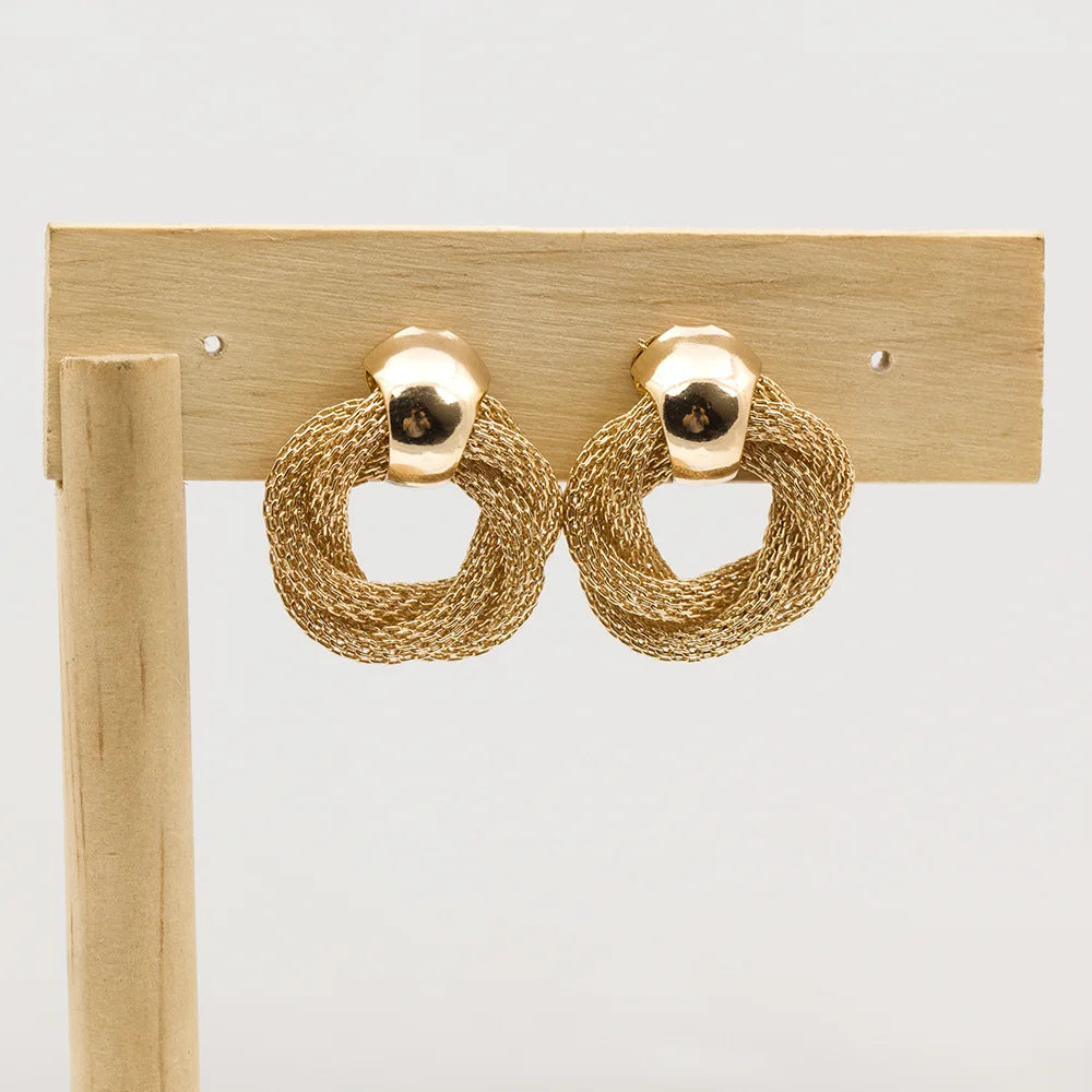 The Twisted Circle Drop Earrings