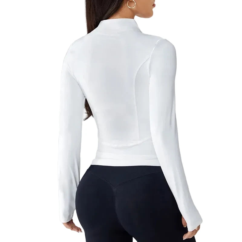 Women's Slim-Fit Zip Jacket – UV Protection & All-Season Sport