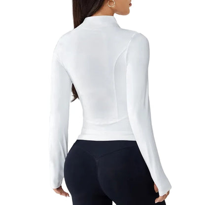 Women's Slim-Fit Zip Jacket – UV Protection & All-Season Sport